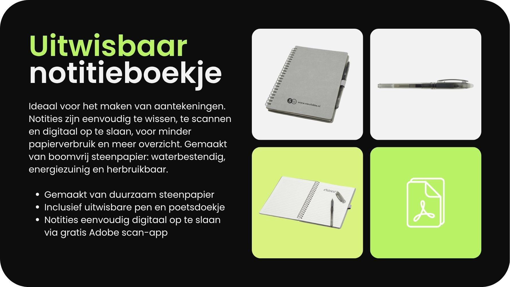 Herbruikbaar notitieboek