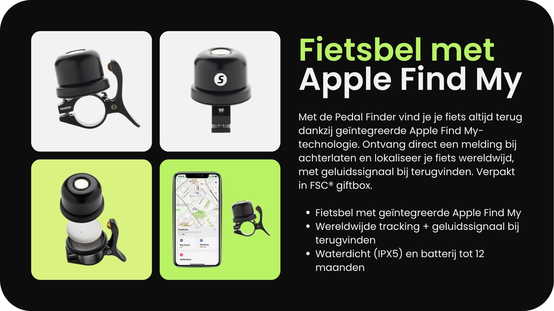 Pedal Finder fietsbel