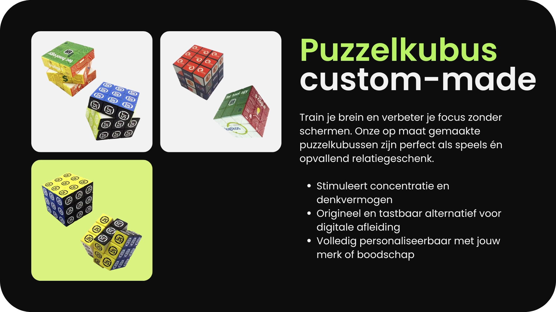 Custom-made puzzelkubus